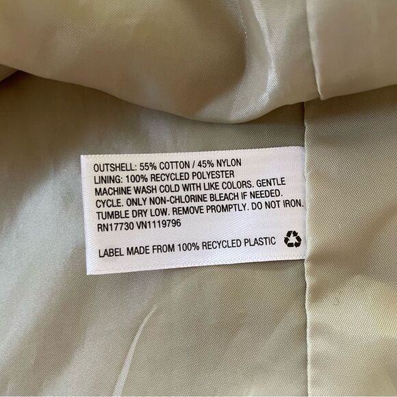 Gorpcore Minimalist Oversized Utility Rain Coat Size XS Gold/ Beige/ Ochre - Picture 10 of 13